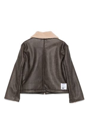 brown polyester jacket PAOLO PECORA KIDS | PP4152MORO